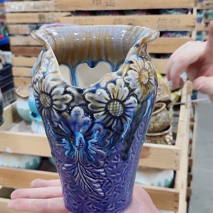 有孔.凑单10元陶瓷花盆发货！