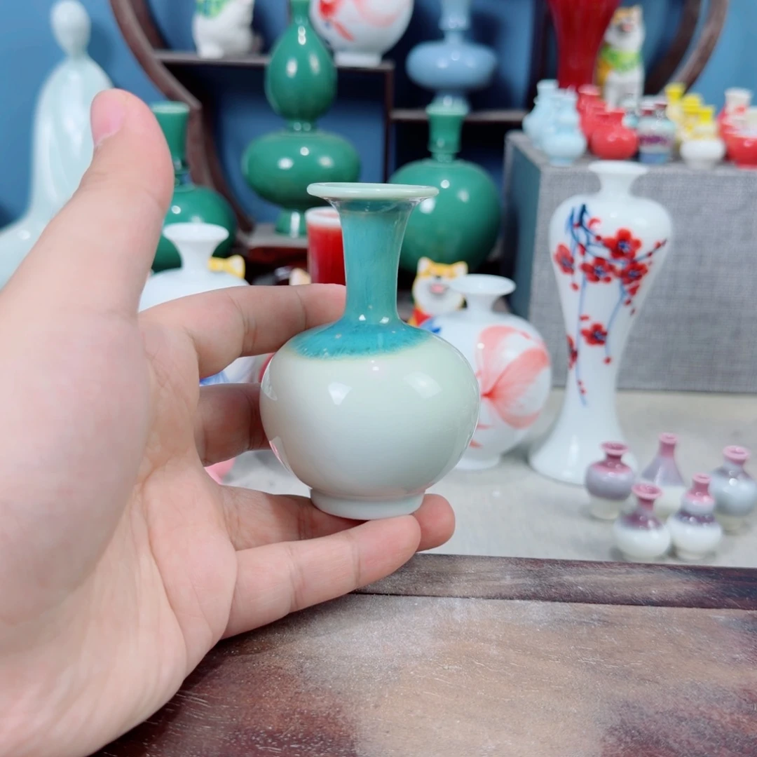 陶瓷手工小花器摆件