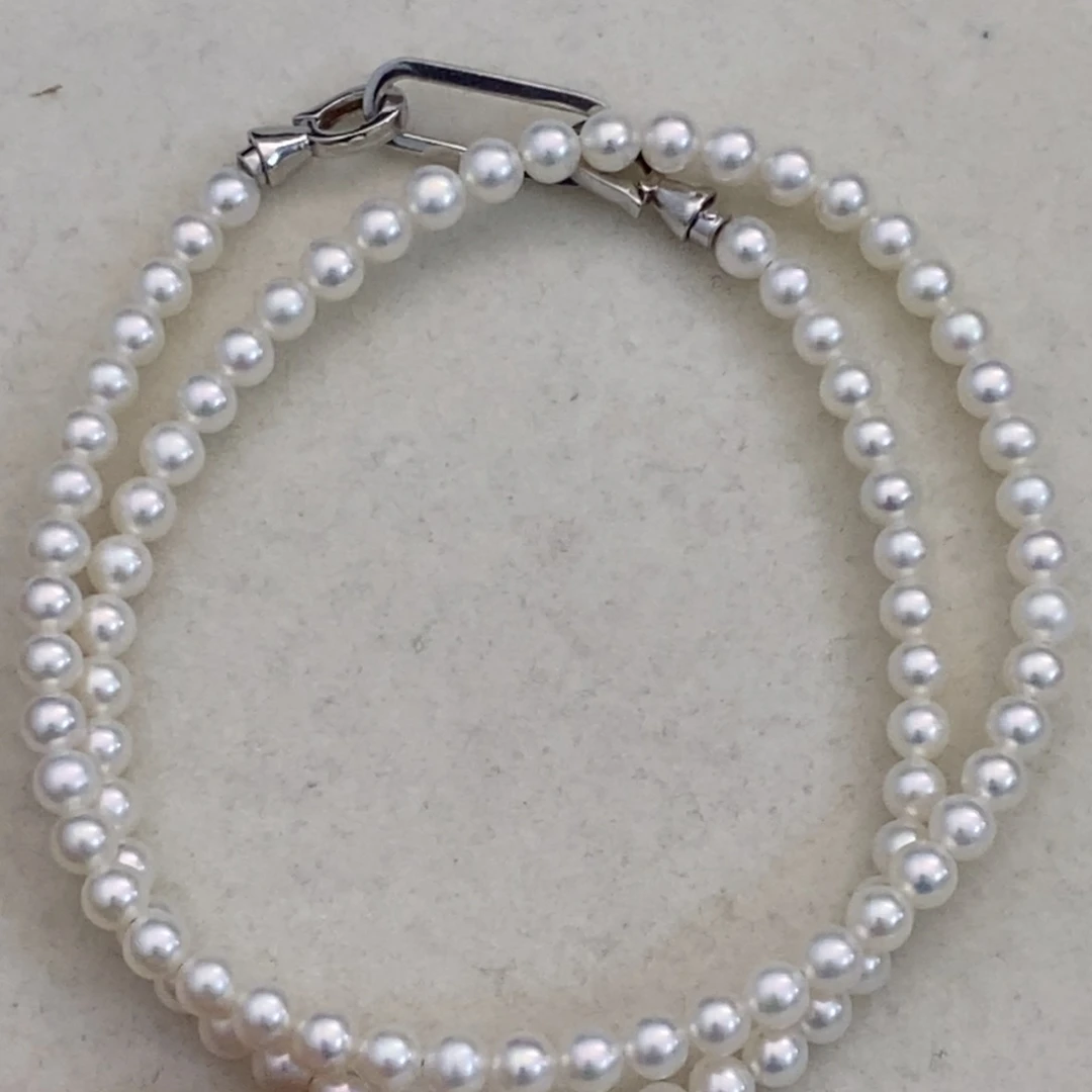 淡水珍珠项链银S925镶嵌