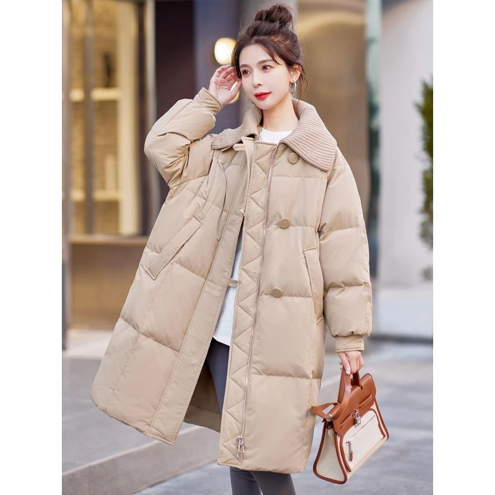 BPQR羽绒服女冬季新款高端大翻领高级感超好看加厚宽松外套