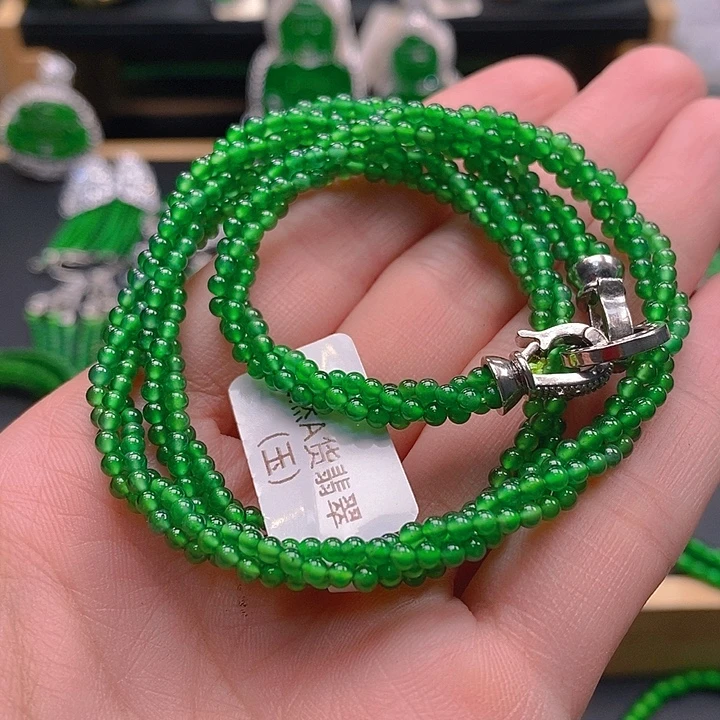 翡翠未镶嵌颈饰翡翠项链