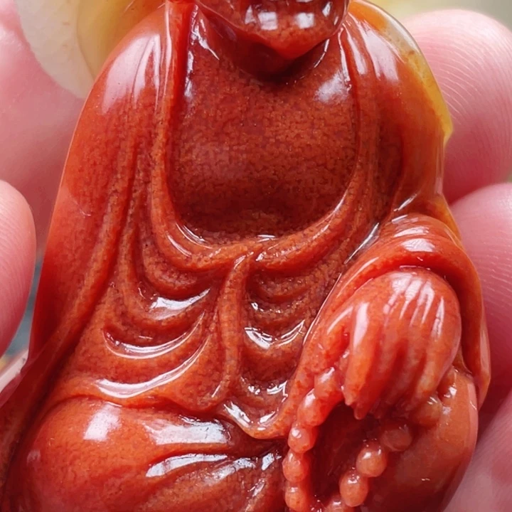 寿山石满满朱砂地