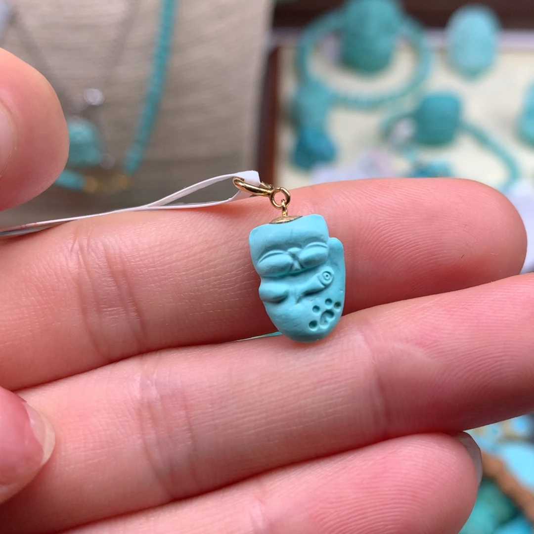 绿松石18K金镶嵌绿松石