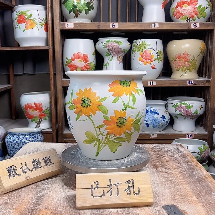 摆件圆口向日葵陶瓷陶瓷新款