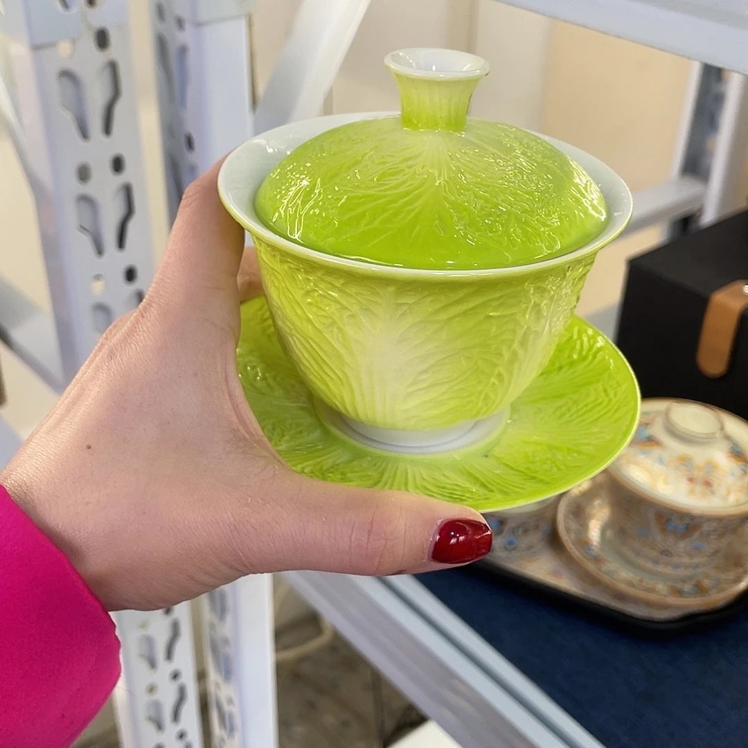 陶景德陶瓷盖碗茶具