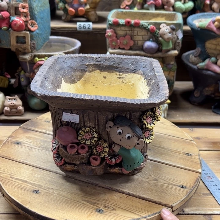 嘻哈多肉花盆百搭