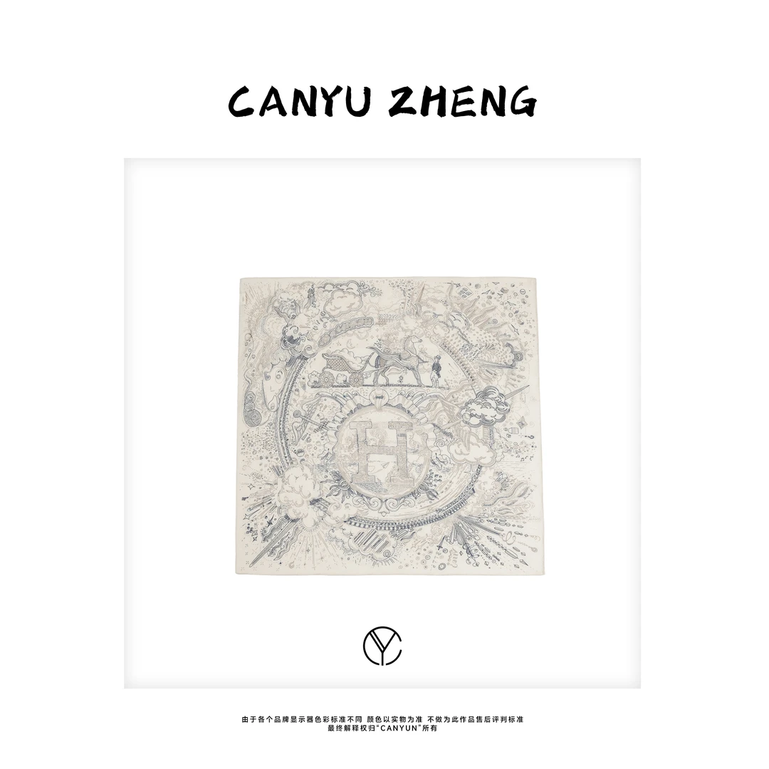 CANYU “方绪” 羊毛蚕丝H家丝巾