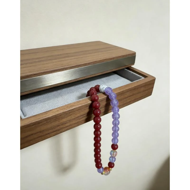 含辰砂工艺品STJ099-朱砂单圈手串（无礼盒）