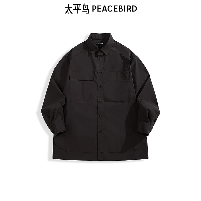 【商场同款】太平鸟男装25夏新款外穿式工装衬衣潮 B2CHF2161