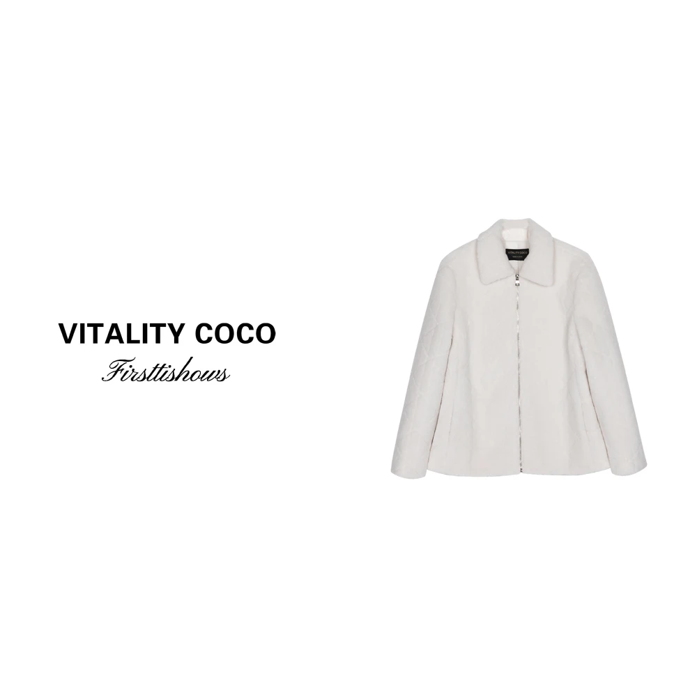 「VITALITY COCO」高级感休闲百搭米白色休闲外套-1732