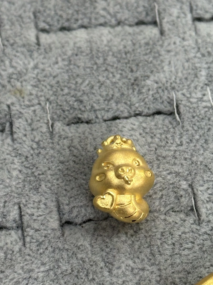 【周老板】足金皇冠蛇宝宝转运珠