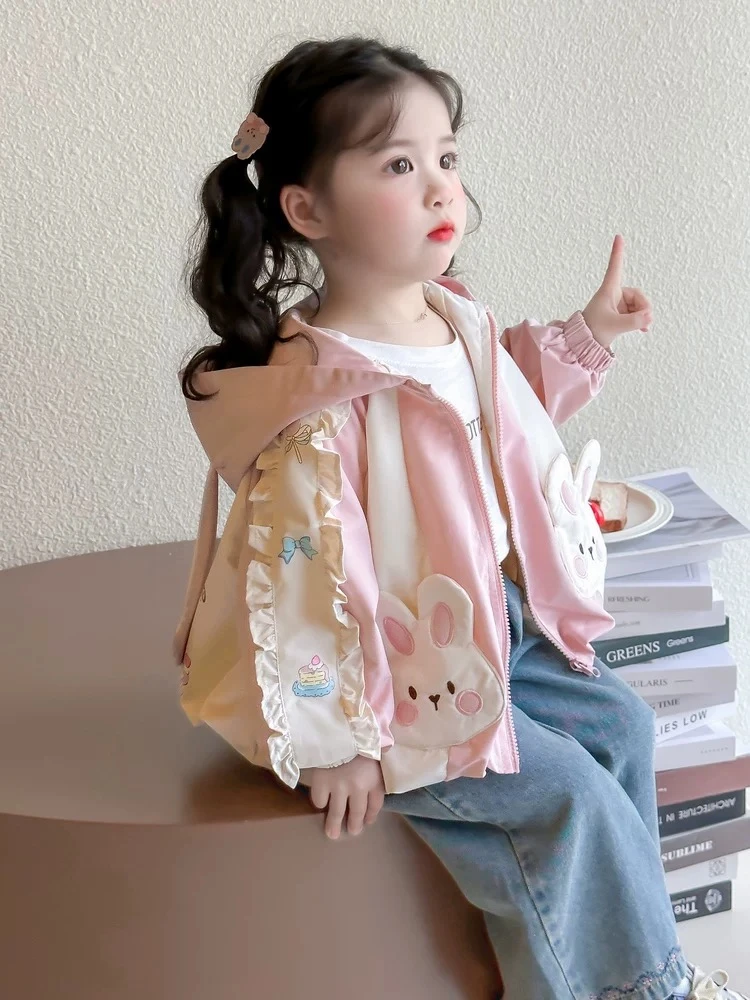 【小兔冲锋衣6006】冲锋衣外套2025新款时髦上衣女孩百搭收腰外套潮