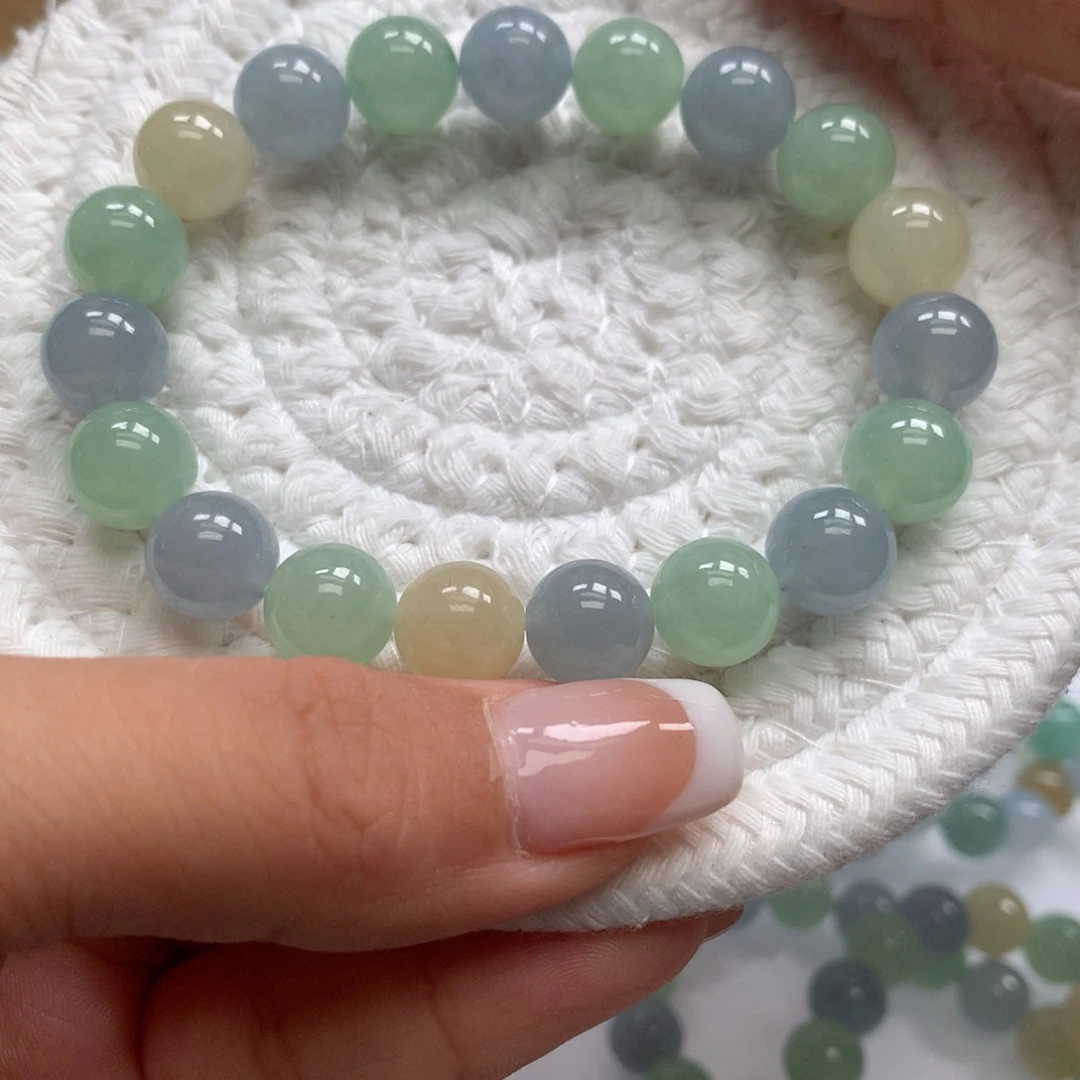 翡翠未镶嵌颈饰卡10多宝手串