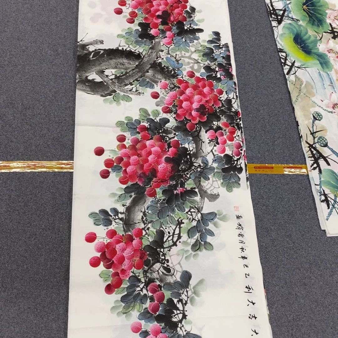 国画尺寸180✖️70小六尺手绘精品荔枝