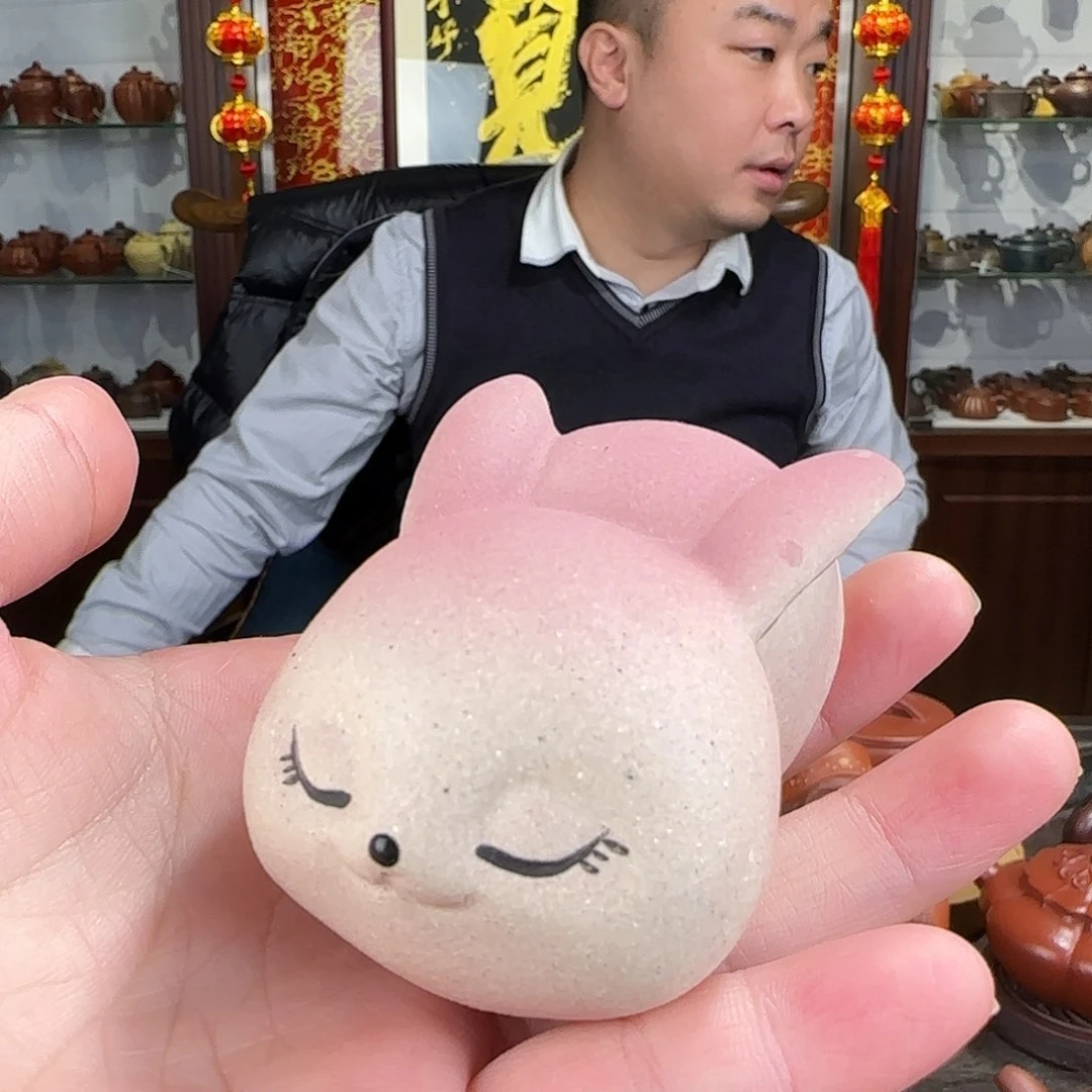 紫砂茶壶兔子本绿