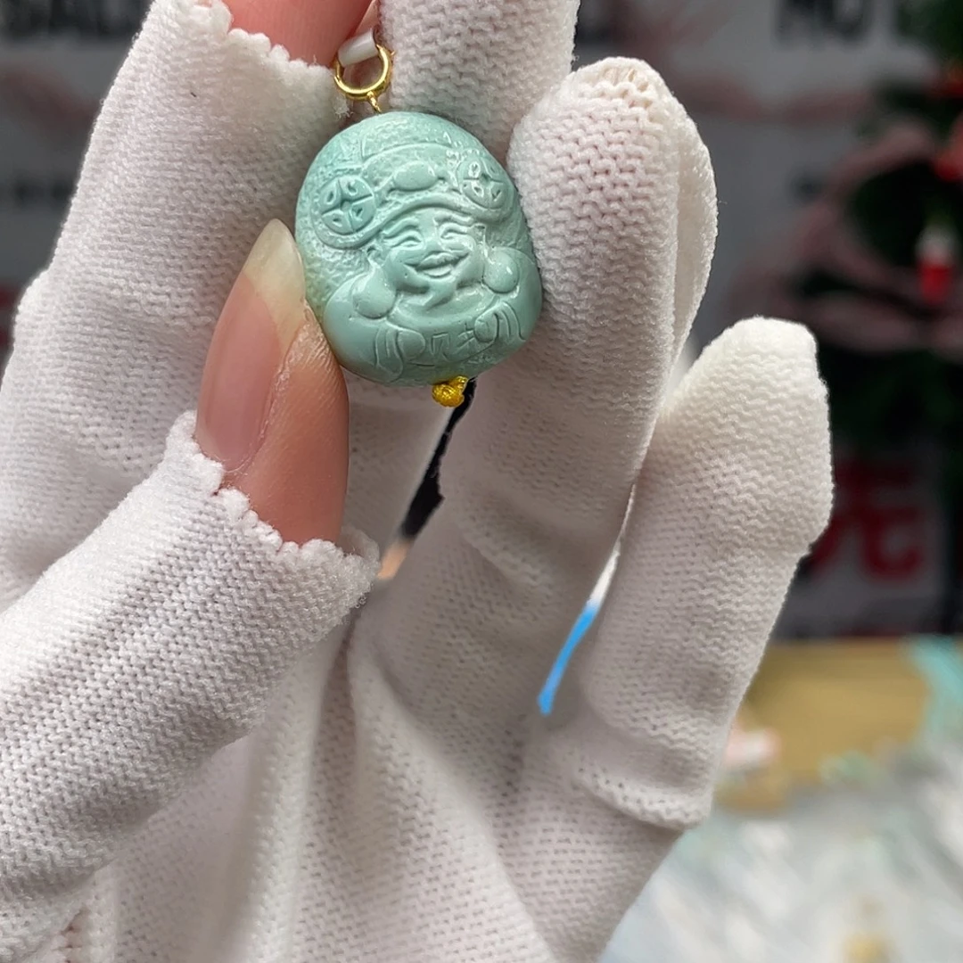 绿松石未镶嵌挂件