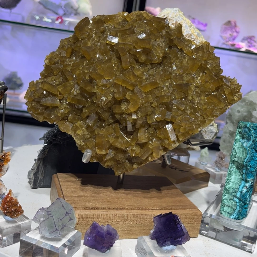 摩***理石材重晶石标本摆件