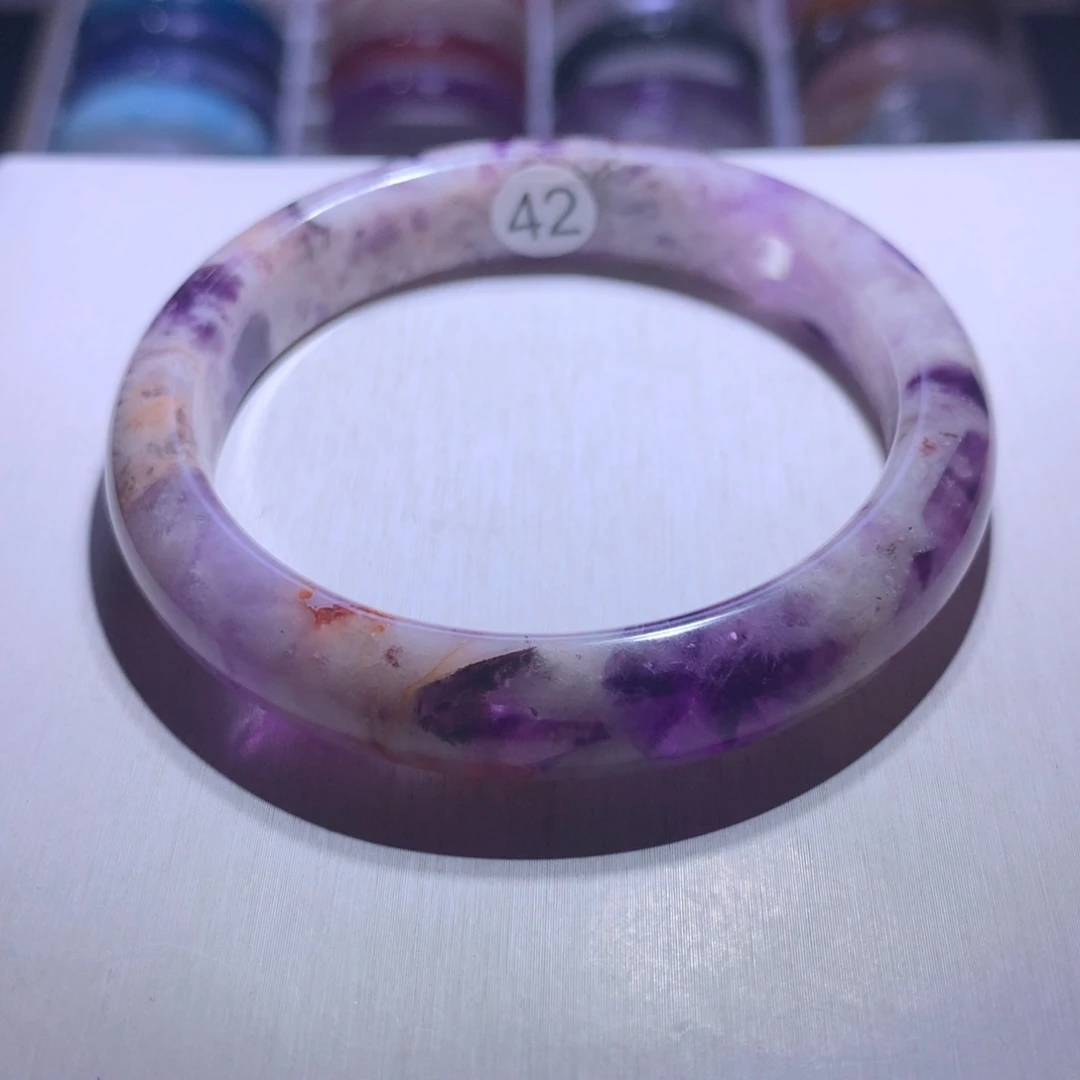 手镯银S925镶嵌水晶极光57.2圈42