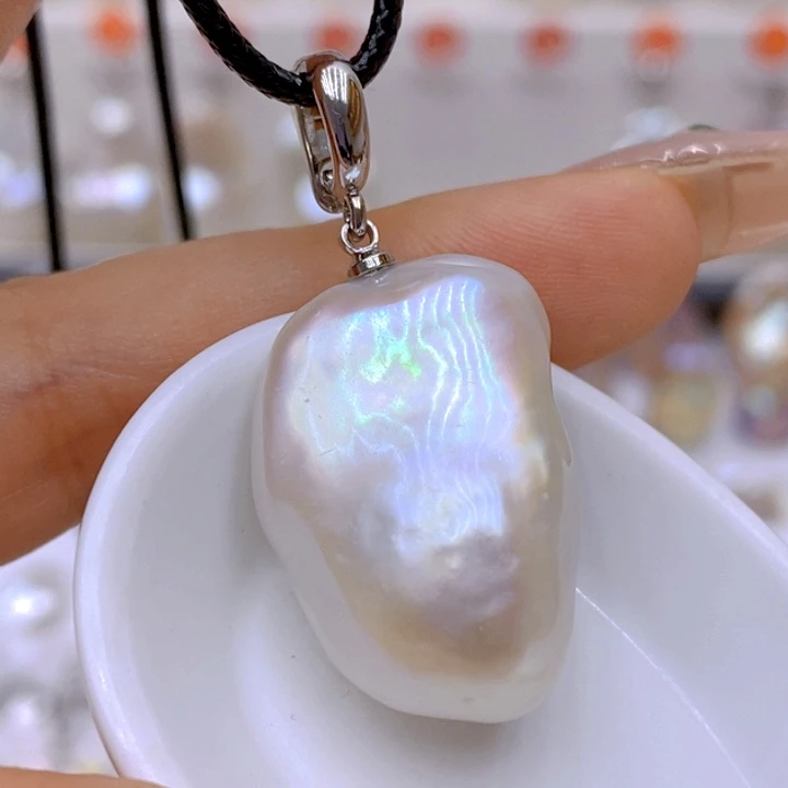 未镶嵌淡水珍珠吊坠(赠链)