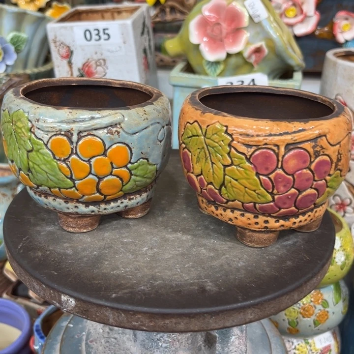 紫砂花盆粗陶材质多肉花盆