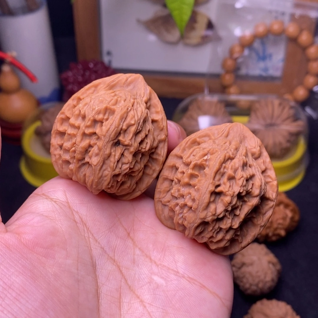 把件文玩核桃40红狮子