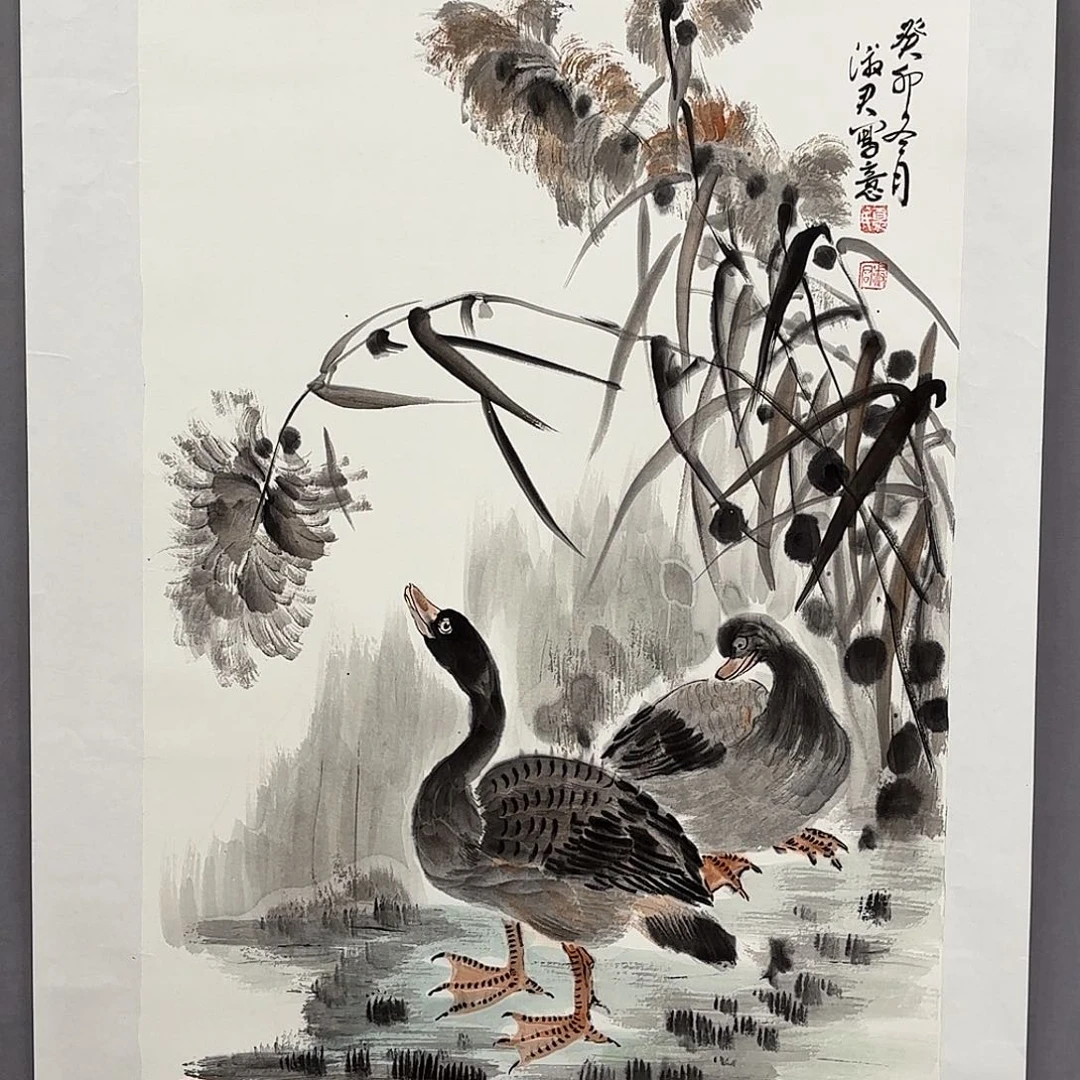 国画艺术家真人手绘