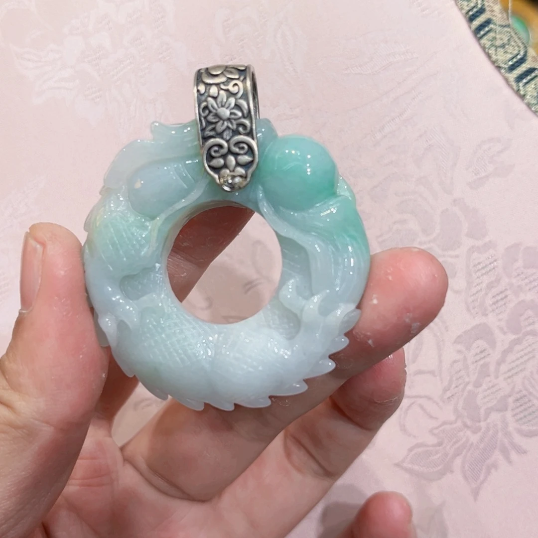 翡翠合金吊坠(赠链)