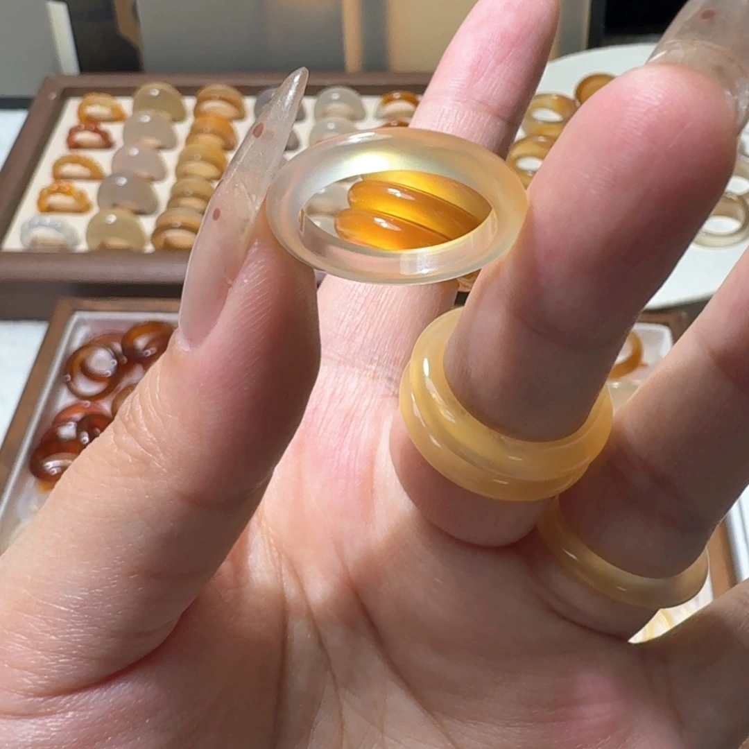 合金戒指玛瑙/玉髓307港15-16