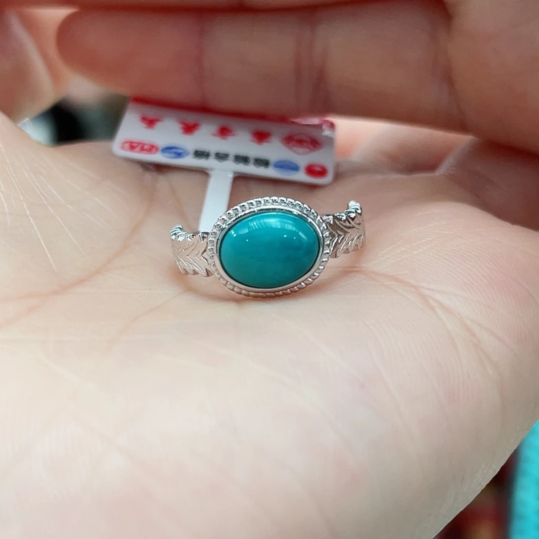 绿松石颈饰银S925镶嵌