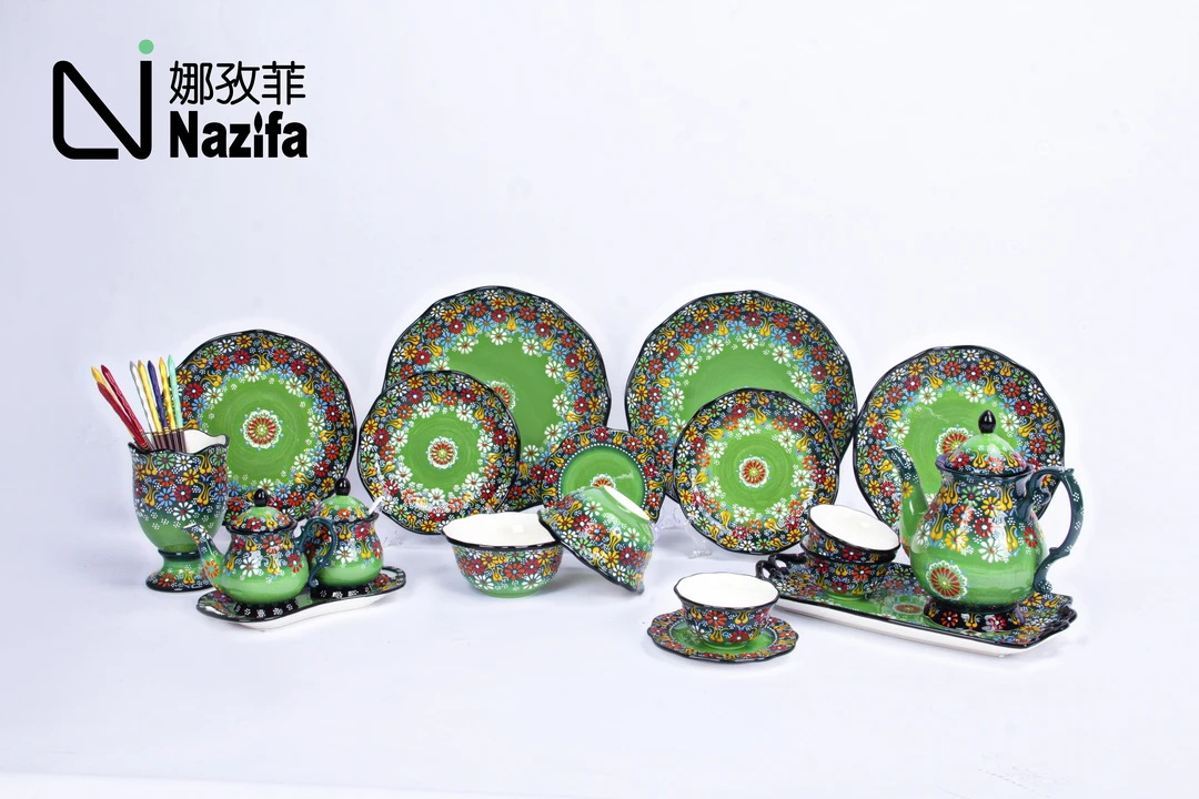 娜孜菲孜巴（绿)系列 陶瓷餐具