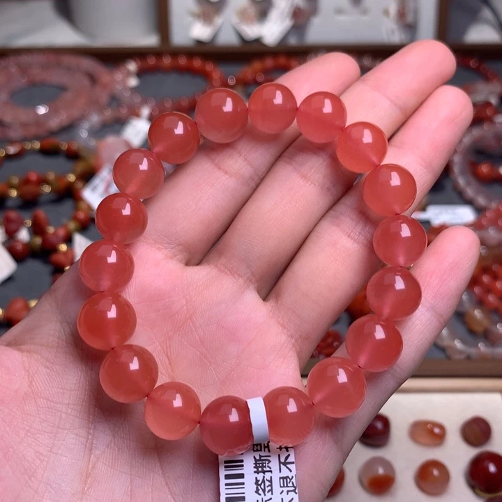 南红玛瑙未镶嵌珠宝半成品保山冰粉手串