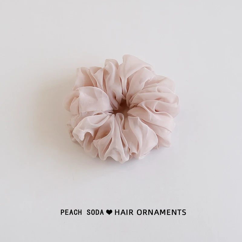 法式慵懒蓬松头绳韩系欧根纱网纱超柔软大号大肠发圈头花马尾发绳