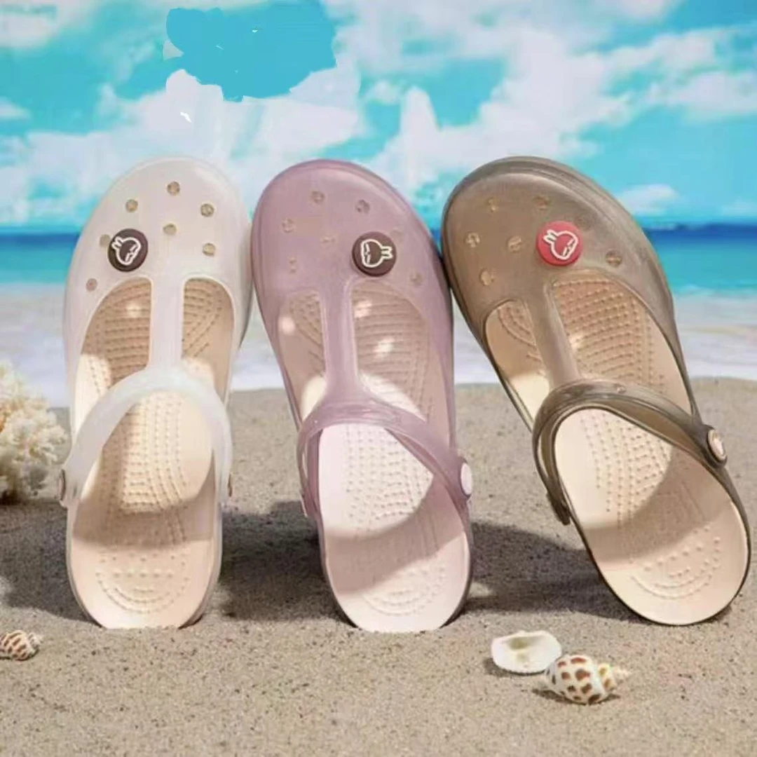 新款洞洞鞋女款夏防滑外穿软底厚底新款拖鞋果冻鞋沙滩鞋护士凉鞋