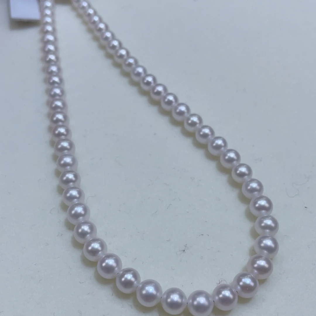 淡水珍珠5.5/6正圆丝绸冷白毕业银S925镶嵌