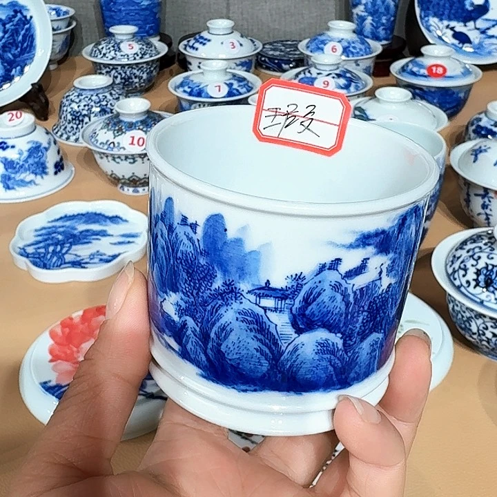春***好景德镇纯手工手绘荣天杯