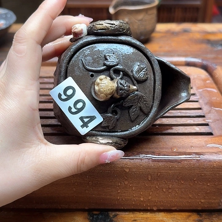 纯手工制作粗陶茶具