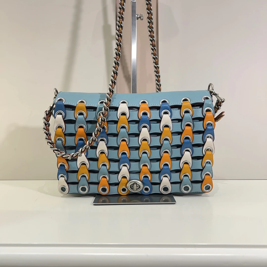 95新 COACH/蔻驰 蔻驰链条单肩包a8080