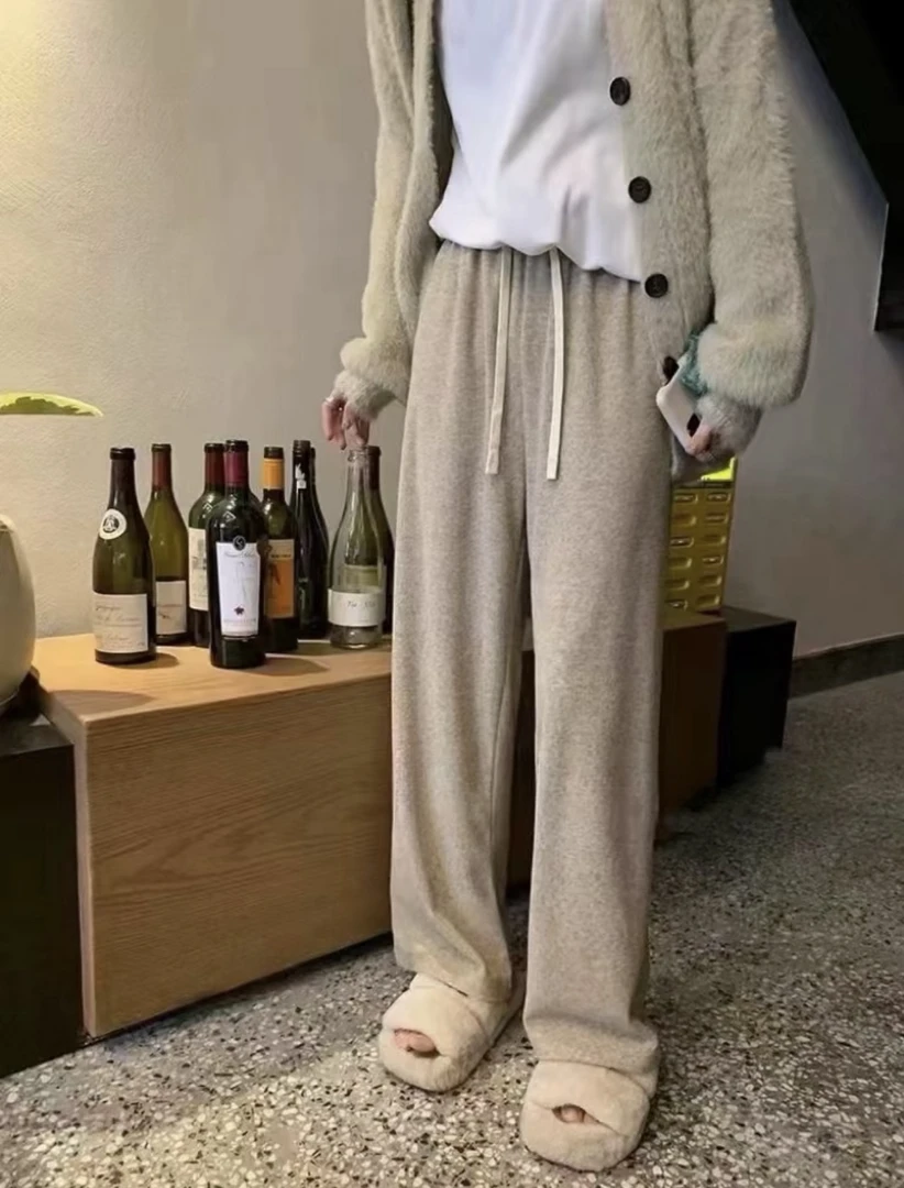 嘉嘉推荐#8801【早春款】慵懒风休闲糯米裤