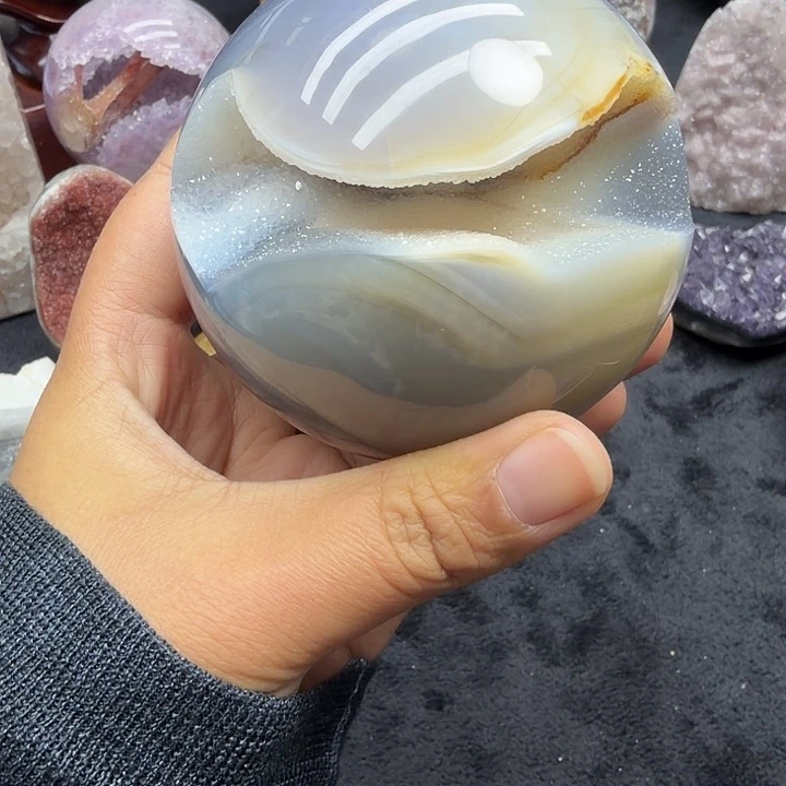 未镶嵌紫晶珠宝半成品