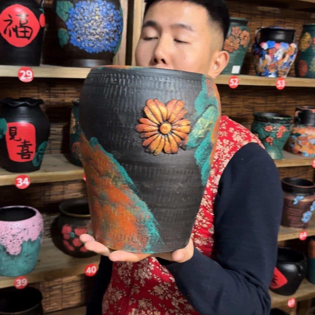 带孔高端浮雕花盆炸炸炸