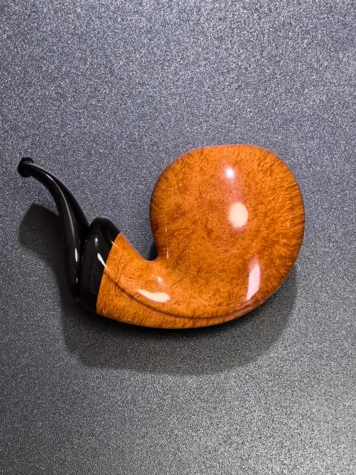 MR系列，扁扁鱼，手工实木烟斗。