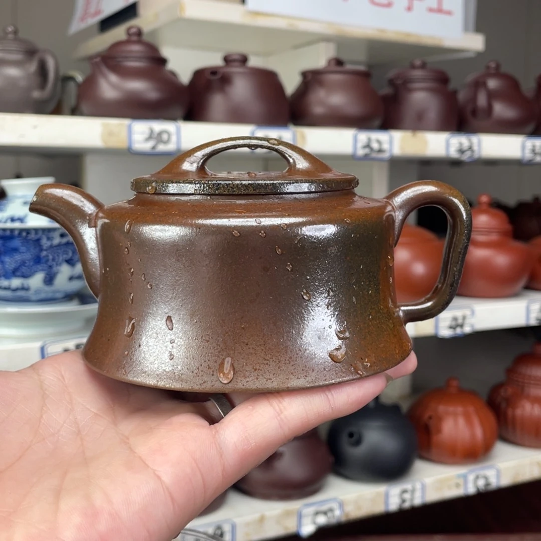 茶壶紫砂紫泥柴烧半手270毫升