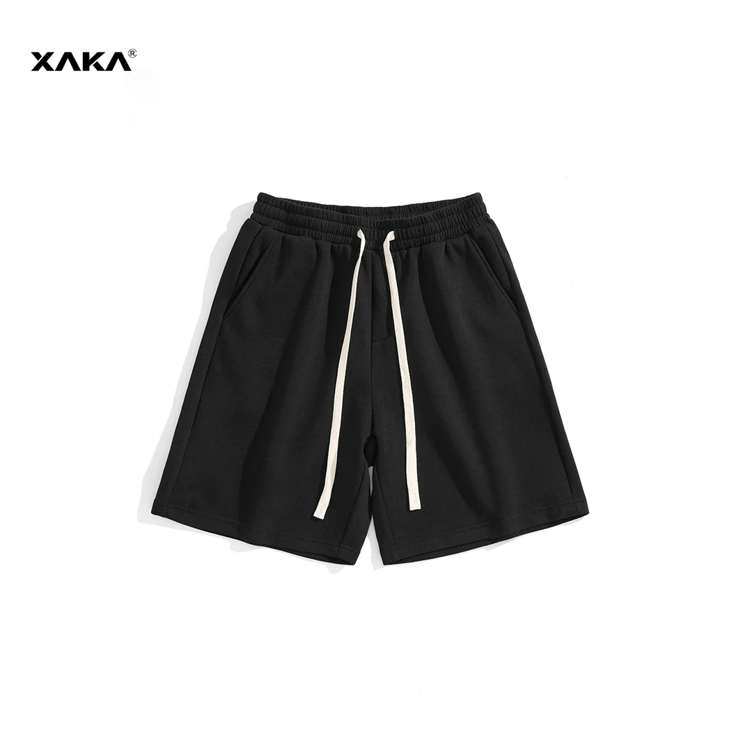 XAKA重磅挺括美式运动宽松短裤男夏季百搭休闲裤纯色五分裤卫裤潮