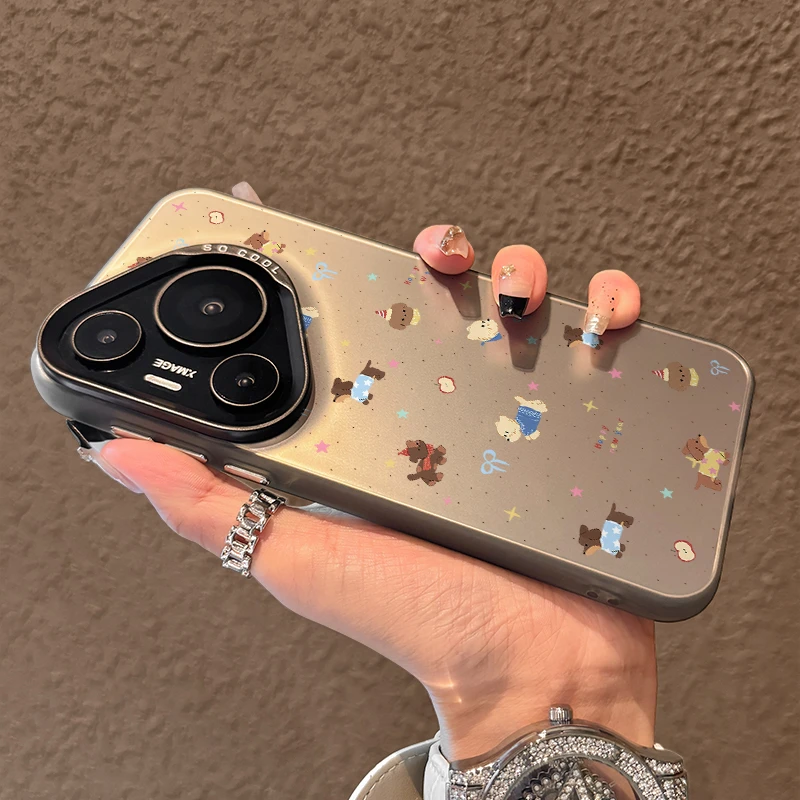 小狗波点适用华为pura80pro+手机壳p70ultra高级感女p60全包防摔