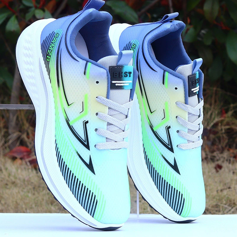 跑步运动鞋男士夏季网面百搭时尚休闲鞋透气防臭旅游鞋学生耐磨鞋