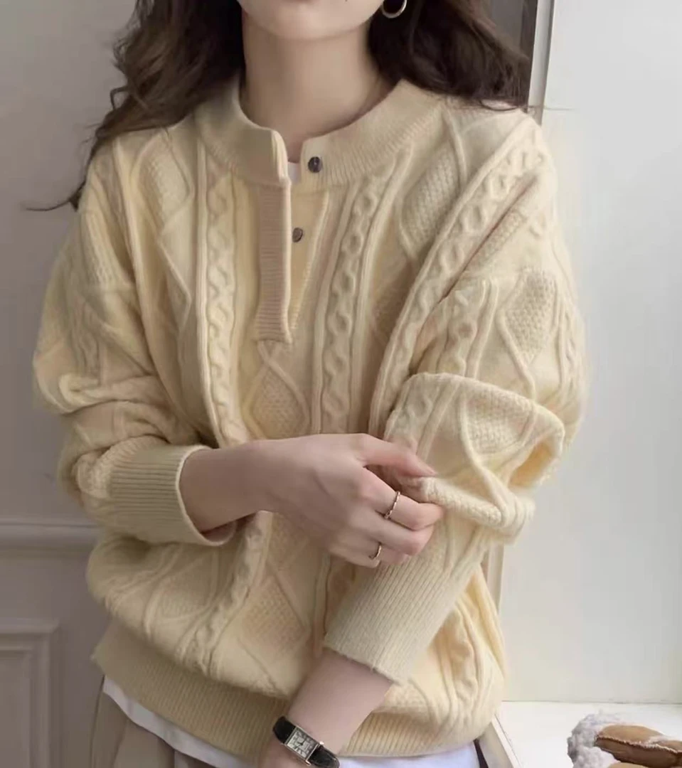 A201-300 早秋冬韩版毛衣外套