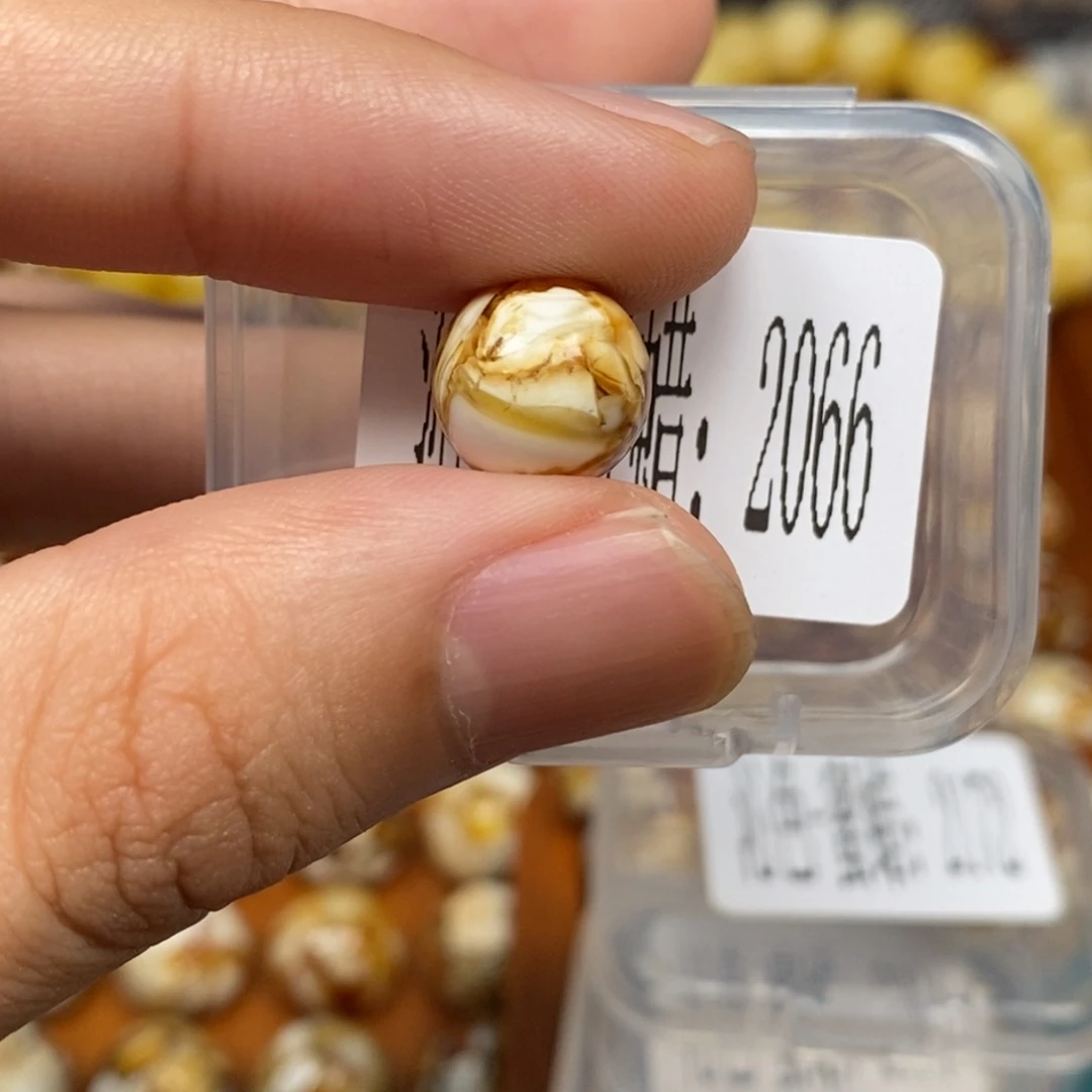 沁色蜜蜡未镶嵌2066