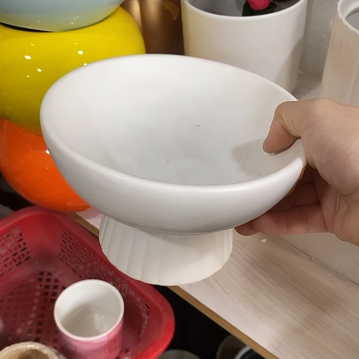 陶摆件陶盆有孔 瑕疵介意勿拍