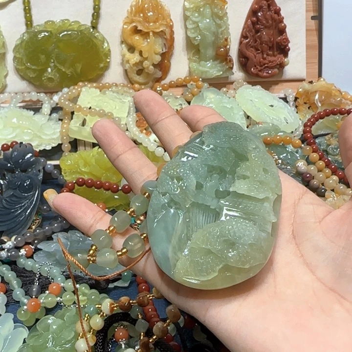 未镶嵌蛇纹石玉吊坠n*y