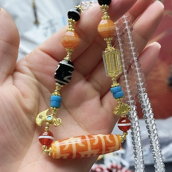 玛瑙/玉髓合金颈饰